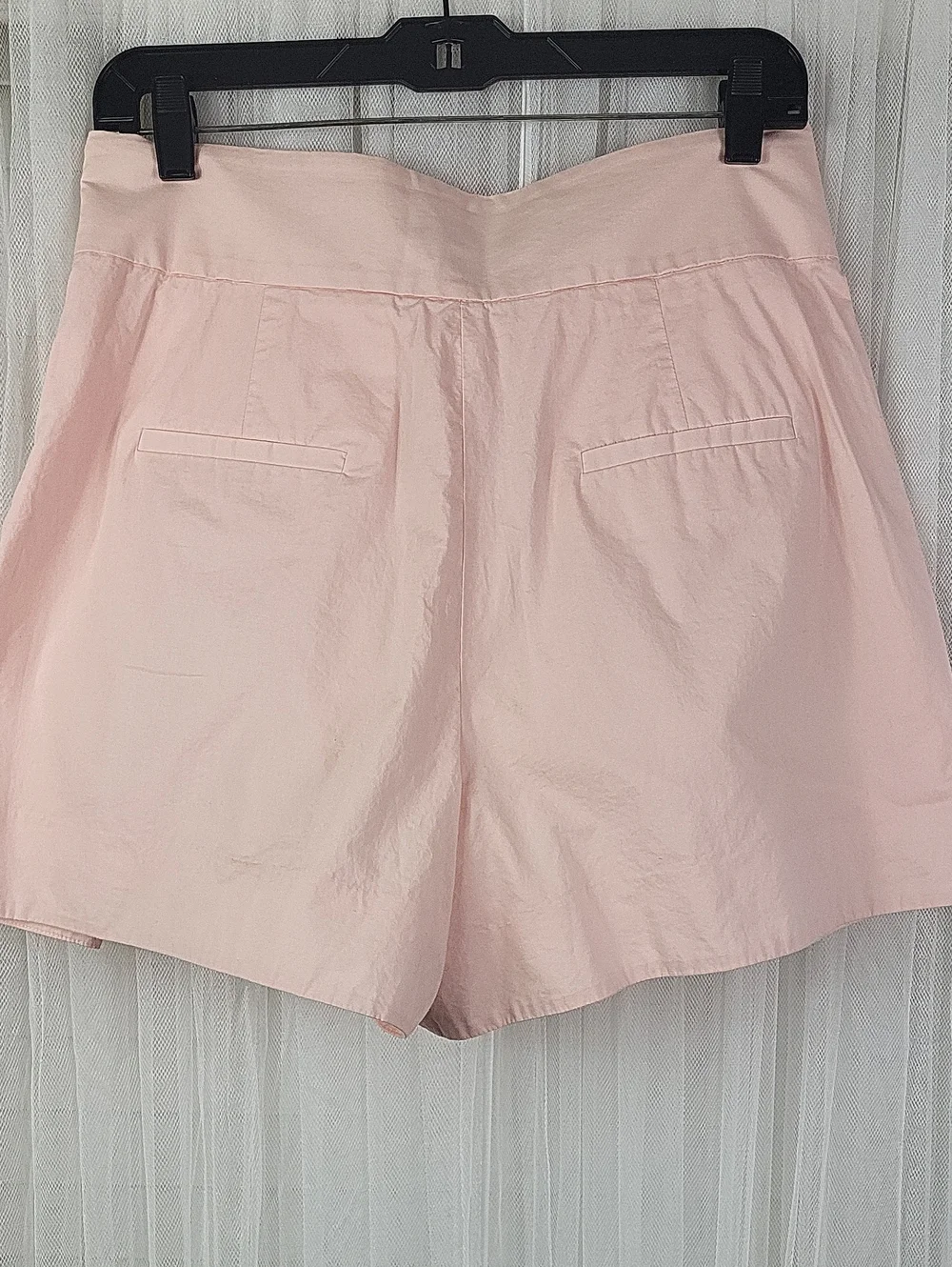 J Crew tie-waist short in cotton‎ poplin/baby pink. Size 10